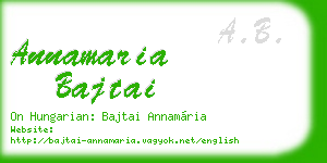 annamaria bajtai business card